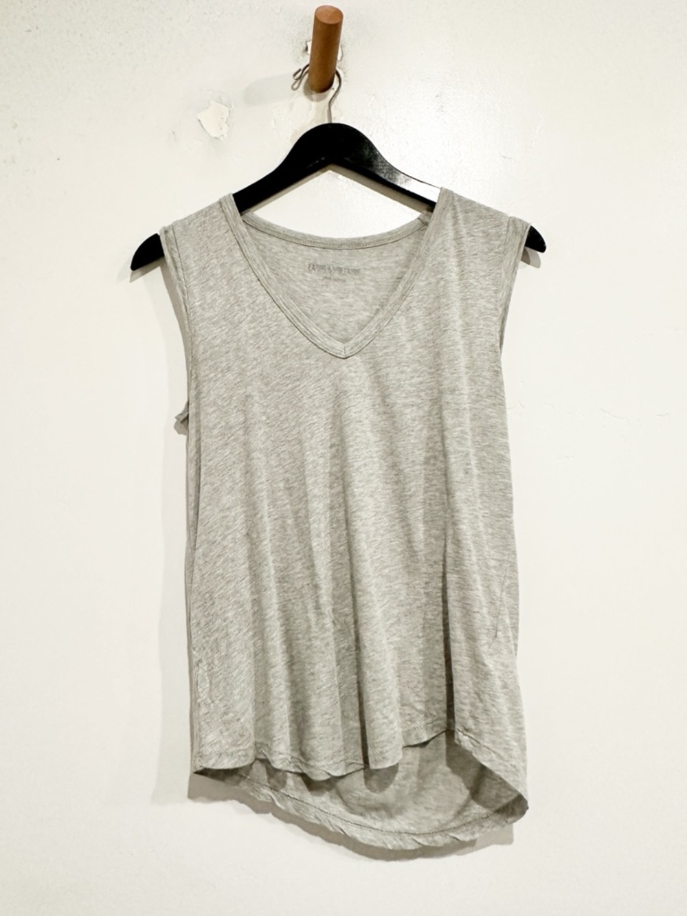 Zadig & Voltaire Brooklyn Skull Grey Tank Size Small - Picture 3 of 6